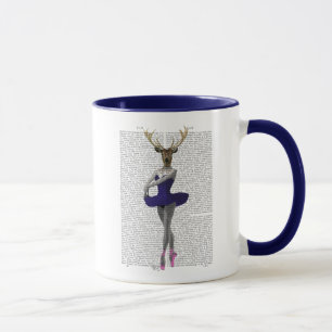 Ballerina Deer in Blue Tasse