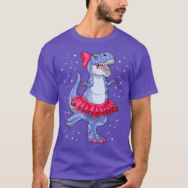 Ballerina Dinosaur T Rex Balletttänzerin Kinder T-Shirt (Vorderseite)