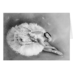 Ballerina Dying Swan Card