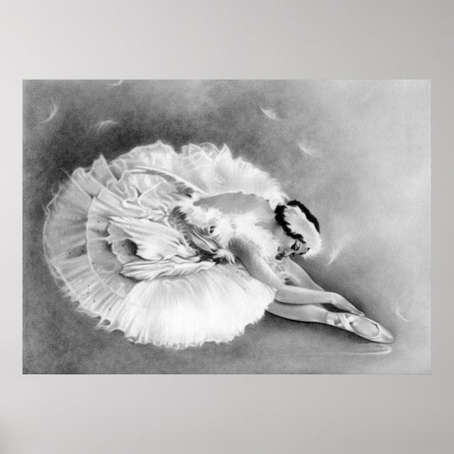 Ballerina Dying Swan Poster (Vorne)