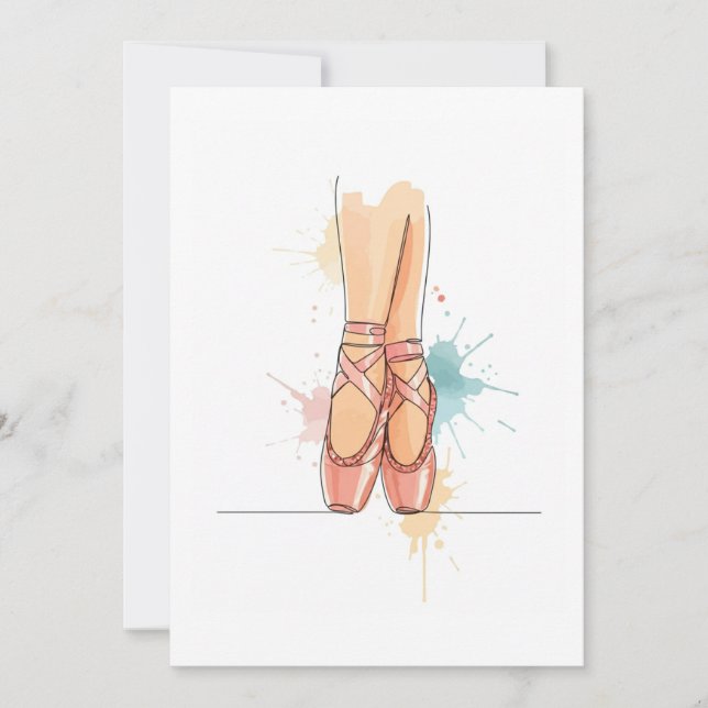 Ballerina Einladung (Vorderseite)