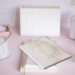 Ballerina Elegante Pose mit Rahmen Notizblock