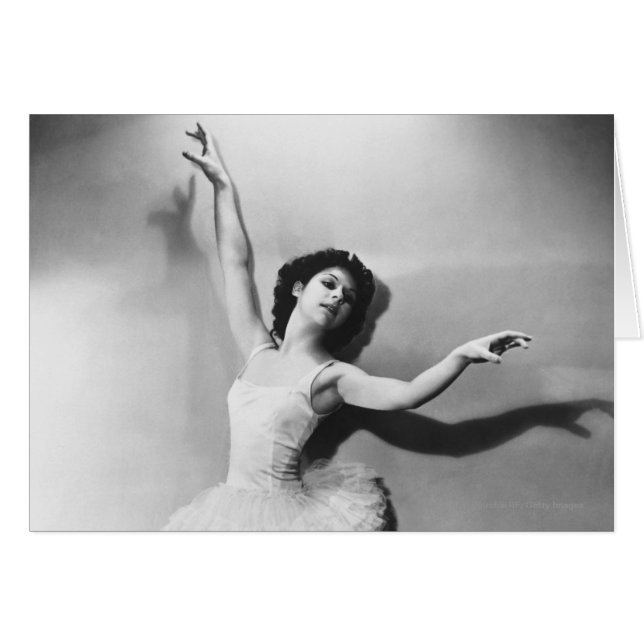 Ballerina en pointe B&W (Vorderseite (Horizontal))