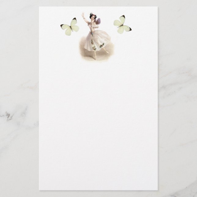 Ballerina-Fee Briefpapier (Vorderseite)