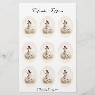 Ballerina-feenhafte Kuchen-Deckel Briefpapier