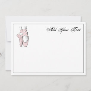 Ballerina Feet auf der Pointe #2 Lt Pink Note Card Mitteilungskarte