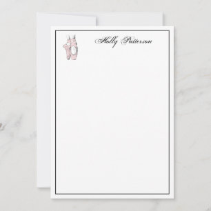 Ballerina Feet auf der Pointe #2 Lt Pink Note Card Mitteilungskarte