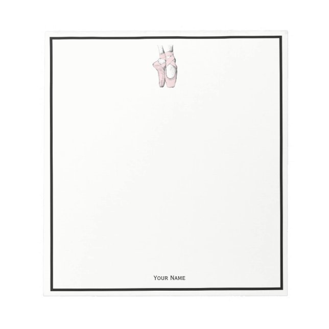 Ballerina Feet auf Pointe #1 Lt Pink Notizblock (Vorderseite)