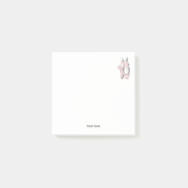 Ballerina Feet auf Pointe #1 Lt Pink Post-it Klebezettel (Vorderseite)