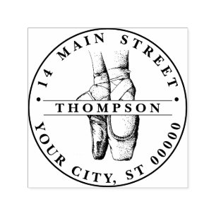 Ballerina Feet auf Pointe #1 Name Rücksendeadresse Permastempel