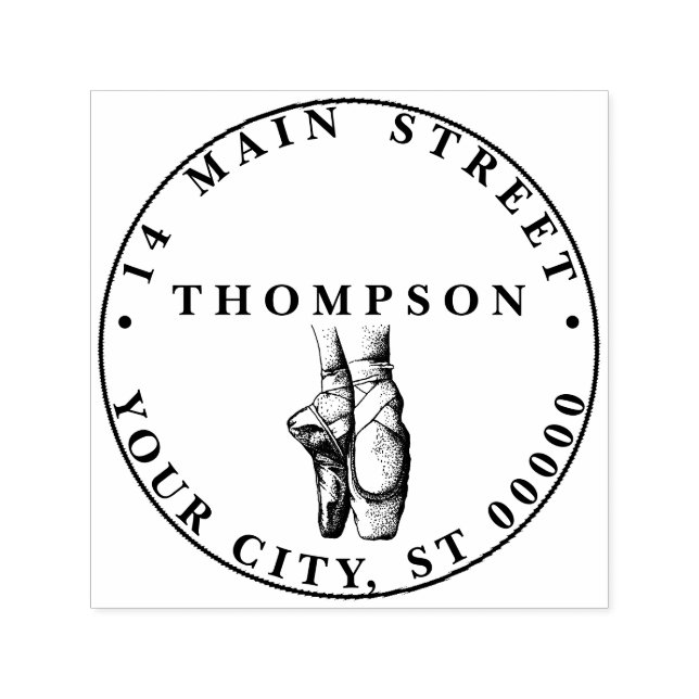 Ballerina Feet auf Pointe #1 Name Rücksendeadresse Permastempel (Design)