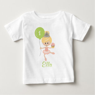 Ballerina First Birthday Shirt Blonde