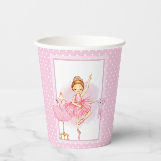 Ballerina floraI polka dots Paper Cups Pappbecher (Vorderseite)