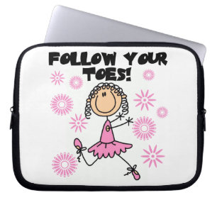 Ballerina Follow Your Toes T-Shirts und Geschenke Laptopschutzhülle