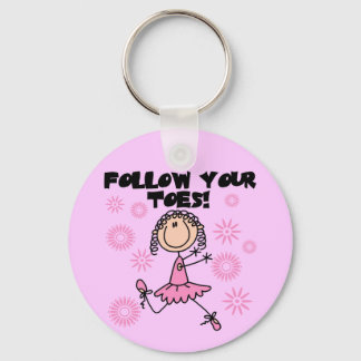 Ballerina Follow Your Toes T-Shirts und Geschenke Schlüsselanhänger