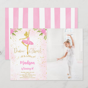 Ballerina-Foto-Einladung  Einladung