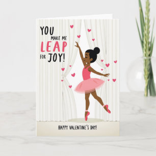 Ballerina Freudensprung Valentinskarte Karte