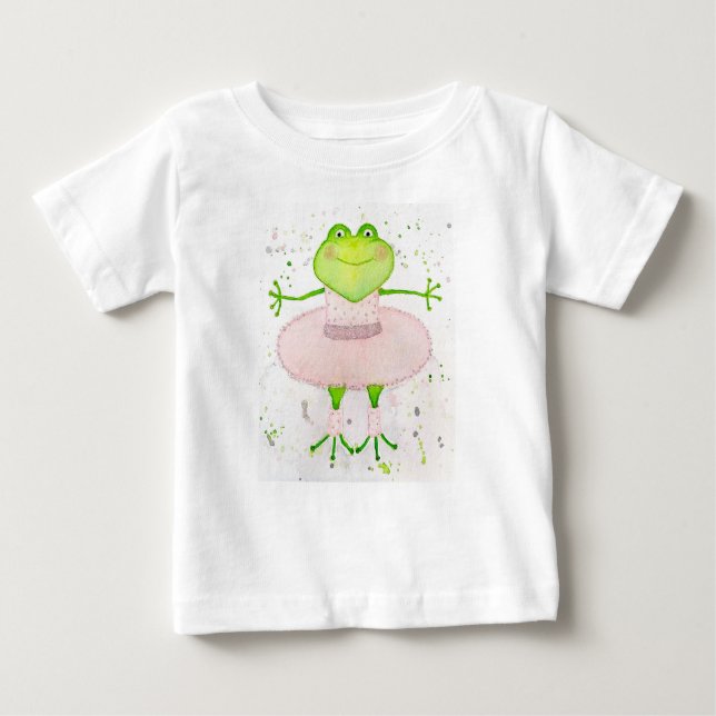 Ballerina Frog Baby T-shirt (Vorderseite)