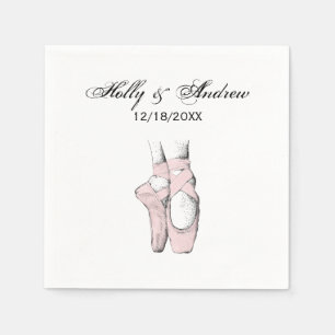 Ballerina Füße auf Spitze #1 Hellrosa Serviette