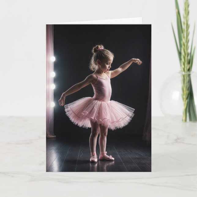 Ballerina Geburtstag für die Enkelin Karte (Vorderseite)