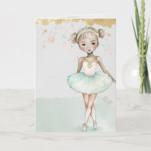 Ballerina, Geburtstag, Grafikkarte für kleine Mädc Karte
