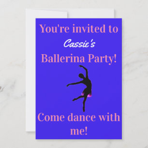 Ballerina Geburtstagsparty Einladungen