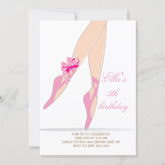 Ballerina Geburtstagsparty Einladungen