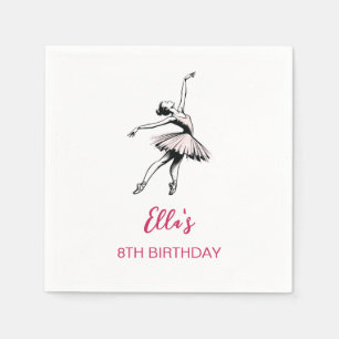 Ballerina Geburtstagsparty Girl Serviette
