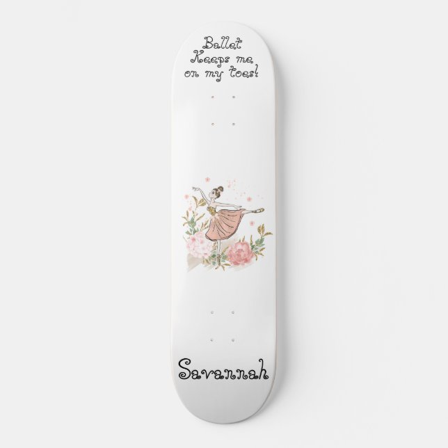 Ballerina-Geschenk, Ballettskateboard Skateboard (Vorderseite)