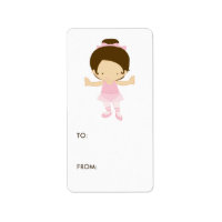 Ballerina Gift Tag Labels