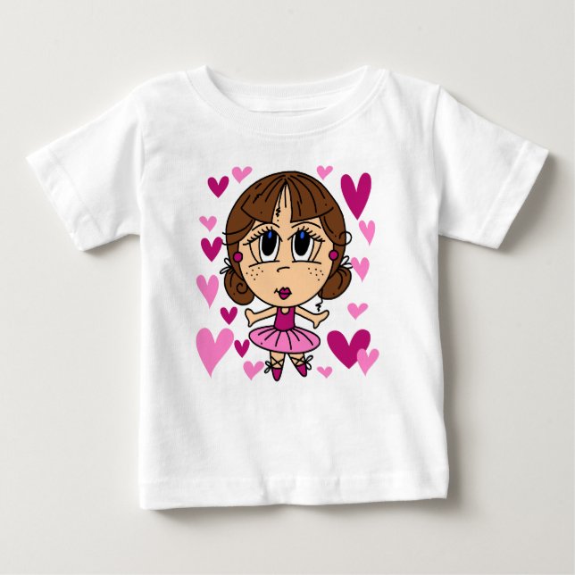 Ballerina Girl Baby Tutu Bodysuit Baby T-shirt (Vorderseite)
