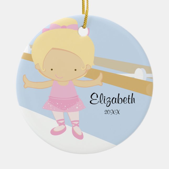 Ballerina Girl Ballet Dance Christmas Ornament (Vorne)