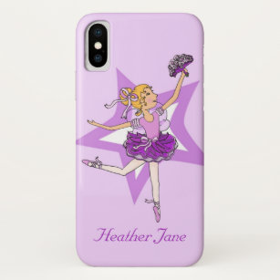 Ballerina Girl blonde Haare lila Ballett iPhone XS Hülle