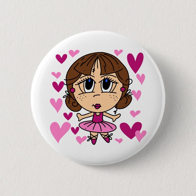 Ballerina Girl Button (Vorderseite)
