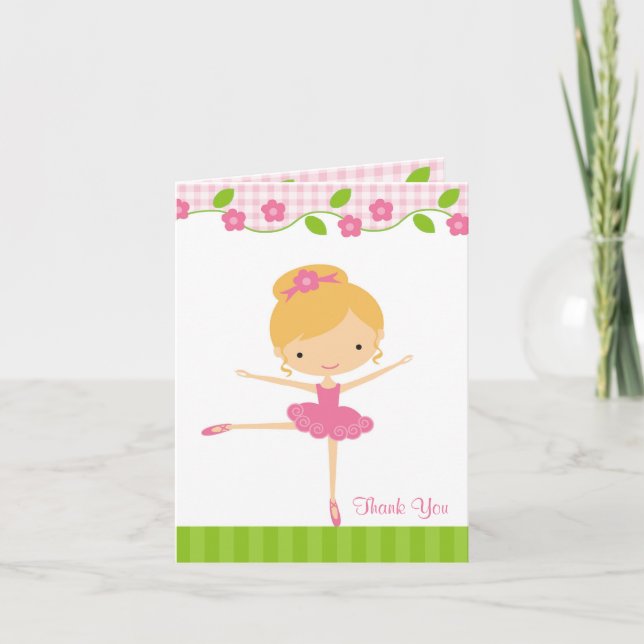 Ballerina Girl Danke-Card Dankeskarte (Vorderseite)
