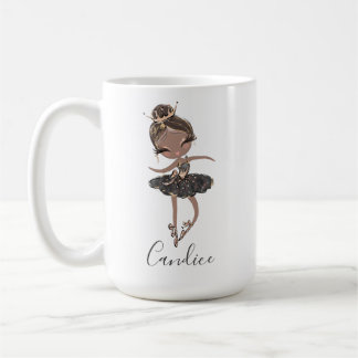 Ballerina Girl Individuelle Name Geburtstagsgesche Kaffeetasse