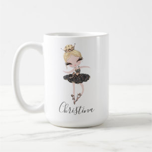 Ballerina Girl Personalisierter Name Ballet Kaffeetasse