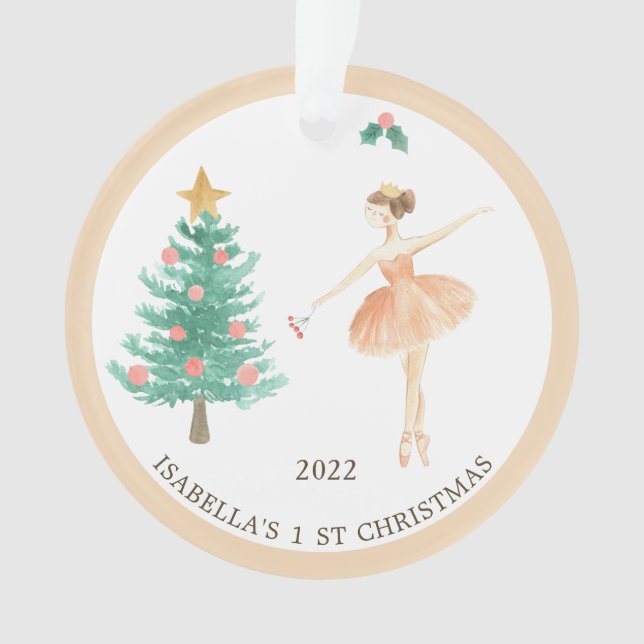 Ballerina Girls 1. Weihnachtsdekoration Ornament (Vorderseite)