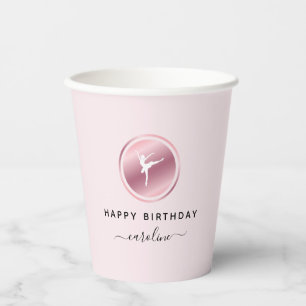 Ballerina Girls Ballet Rosa Rose Gold Pappbecher