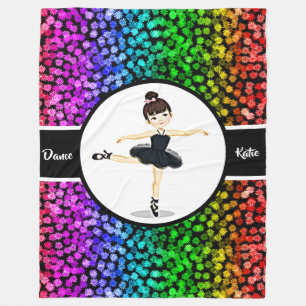 Ballerina Giro - Blume im Tessin Fleecedecke