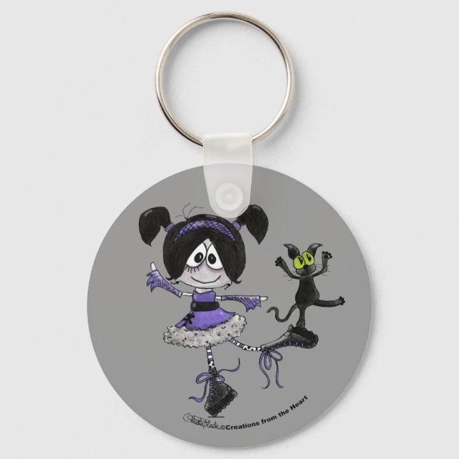 Ballerina Goth Style Schlüsselanhänger (Vorderseite)