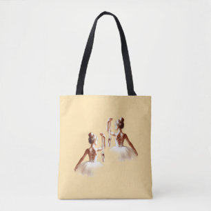 "Ballerina Grace - Artistic Water Tote Bag"
