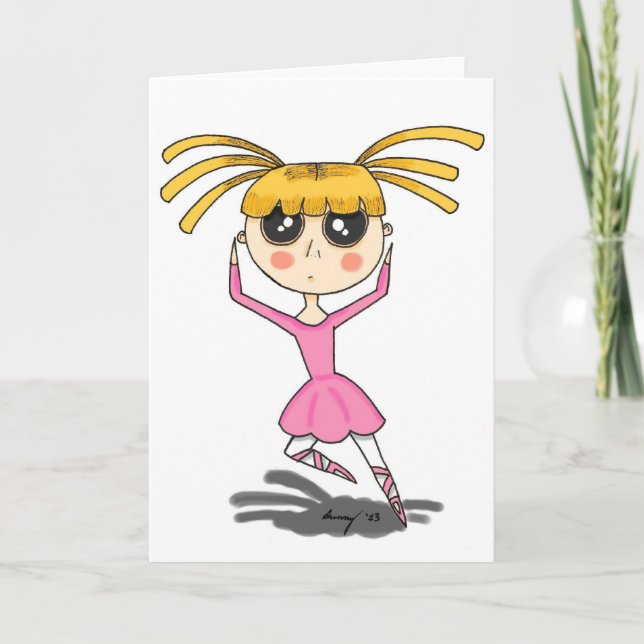 Ballerina Greeting Card Karte (Vorderseite)