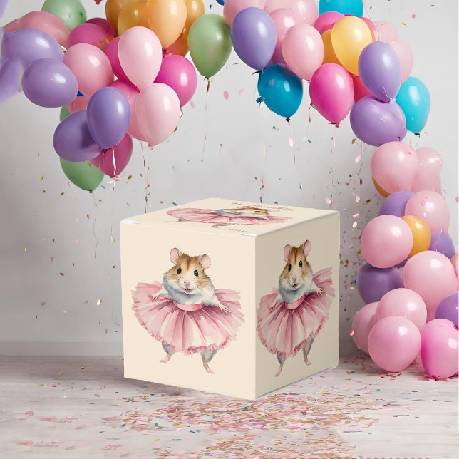 Ballerina Hamster Girls Birthday Favor Box Geschenkschachtel (Von Creator hochgeladen)
