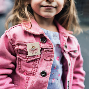 Ballerina Hamster Personalisiert Girls Geburtstag Button