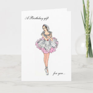 Ballerina Happy Birthday Card Karte