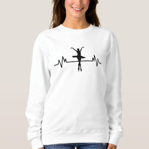 Ballerina Heartbeat Design Fun Classic Ballet Gesc Sweatshirt