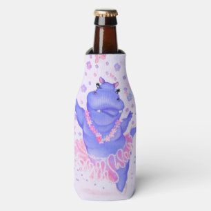 Ballerina Hippo Funny Bottle Cooler Happy Dancer Flaschenkühler