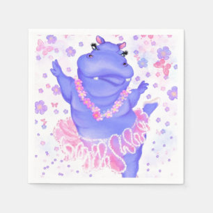 Ballerina Hippo Napkins Serviette