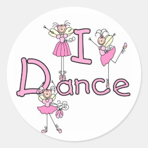 Ballerina I Tanz-T-Shirts und Geschenke Runder Aufkleber